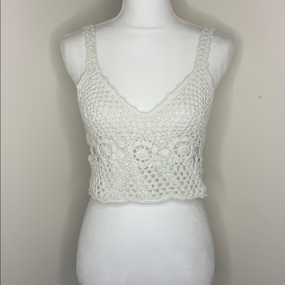 American Rag Tops - American Rag Large Crochet Crop Top